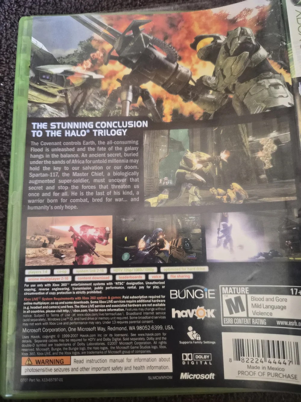 Halo 3 Xbox 360 Complete CIB w Manual & Original Receipt Tested